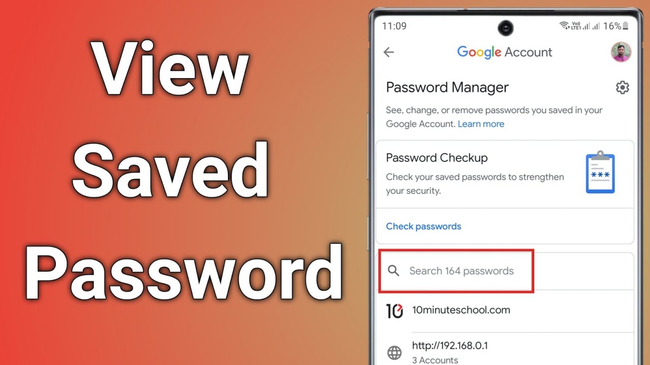 How To View Saved Email Password On Android