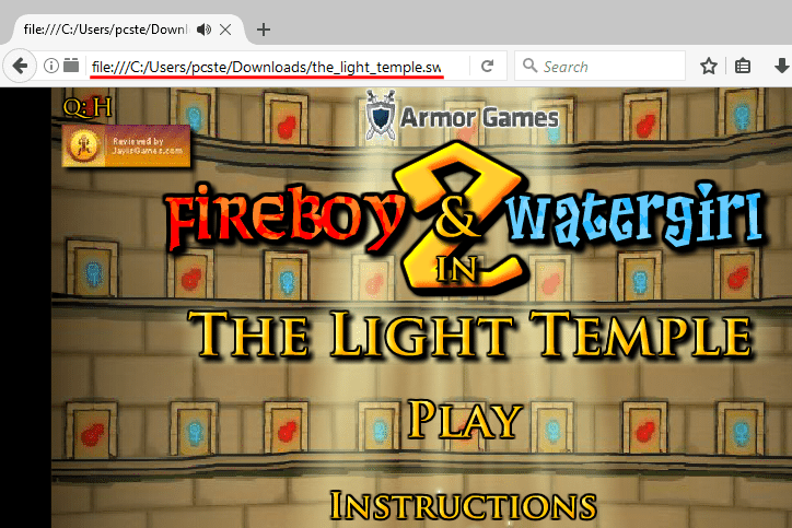 Fireboy & Watergirl 2 in The Light Temple, Flash Games