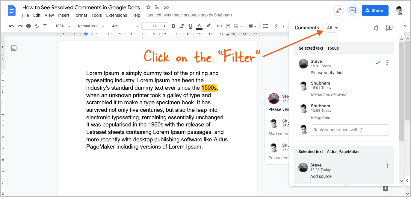 How To See Resolved Comments In Google Slides