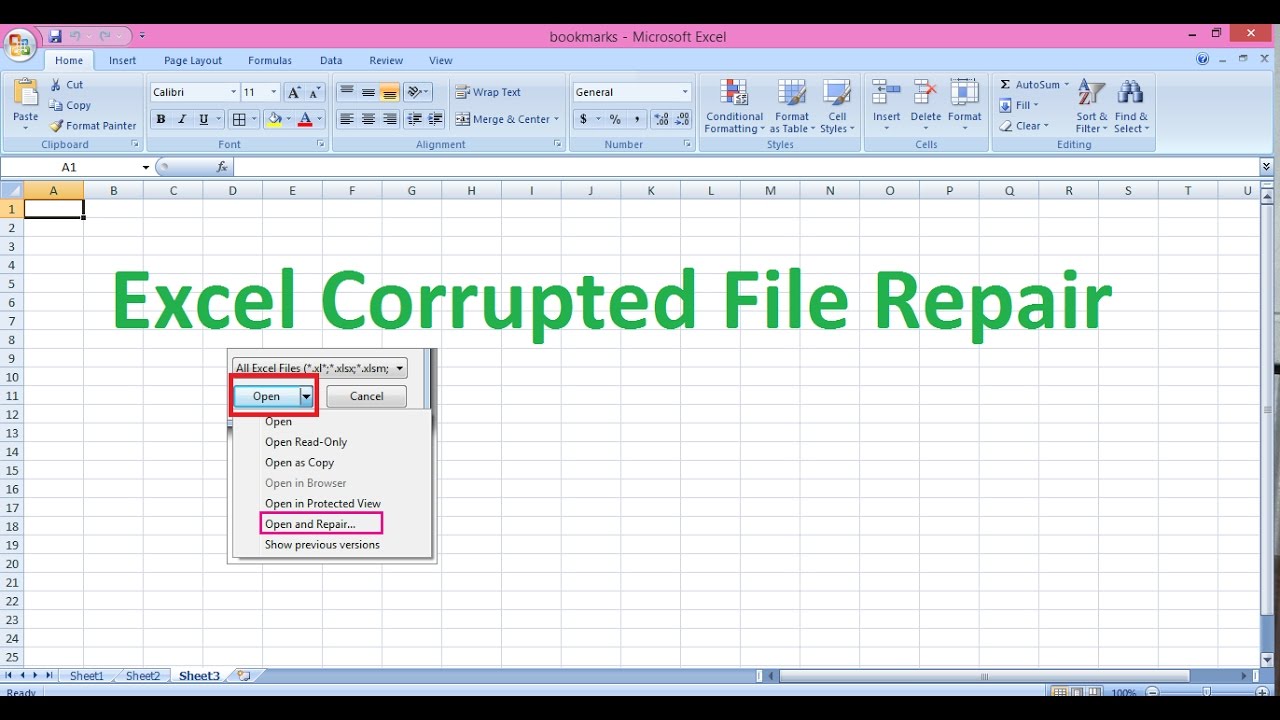 How To Repair A Corrupted Excel Workbook The Tech Edvocate