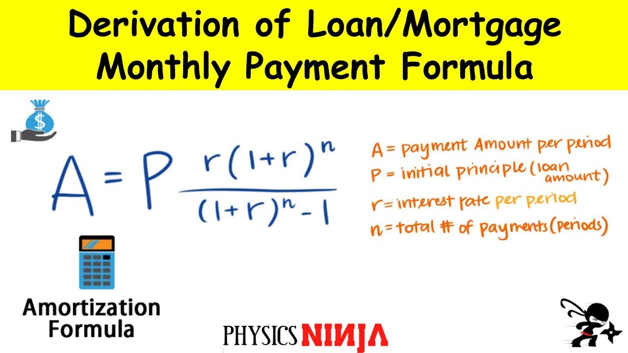 formula to calculate mortgage payment