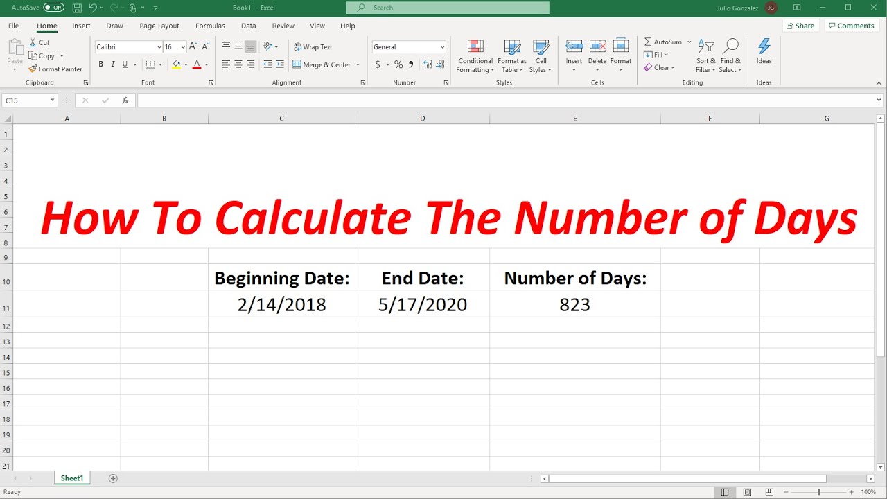 How To Calculate Days In Excel The Tech Edvocate 6764