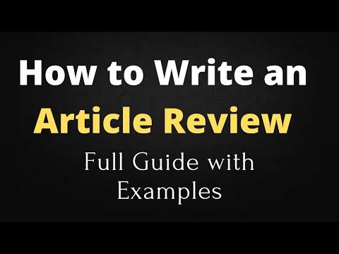 best article review example