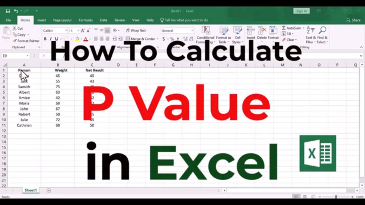 How To Calculate P Value In Excel The Tech Edvocate 0237
